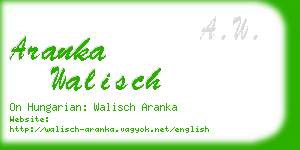 aranka walisch business card